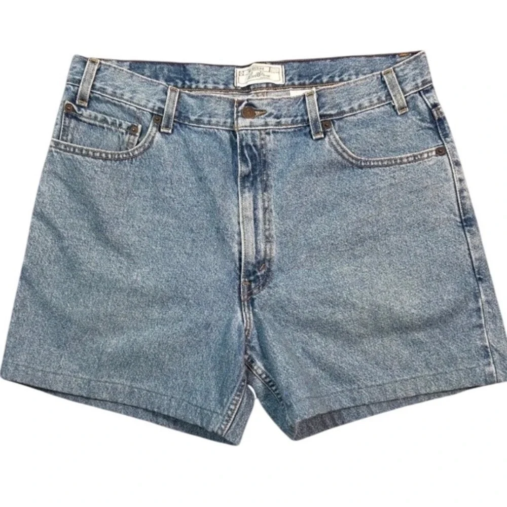 Levi Strauss Signature Relaxed Fit Denim Shorts Light Wash W36 Cotton Blue 90s